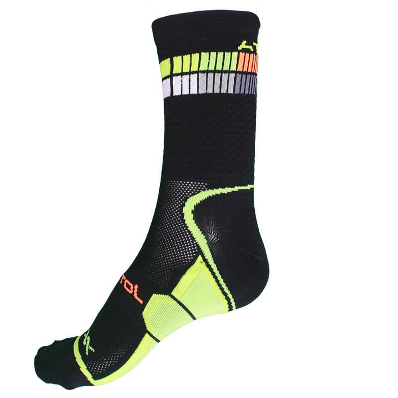 Medias Para Ciclismo Negra Barras Neg-Nar 10-12