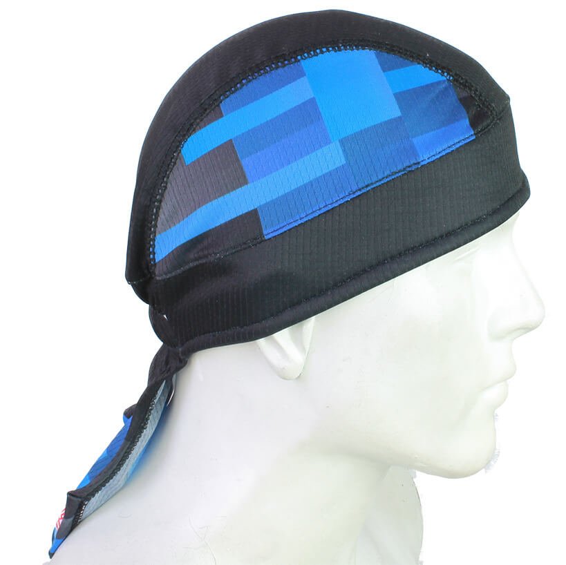 Pañoleta de Ciclismo Estampada Scalar Resortada Estratos Azul