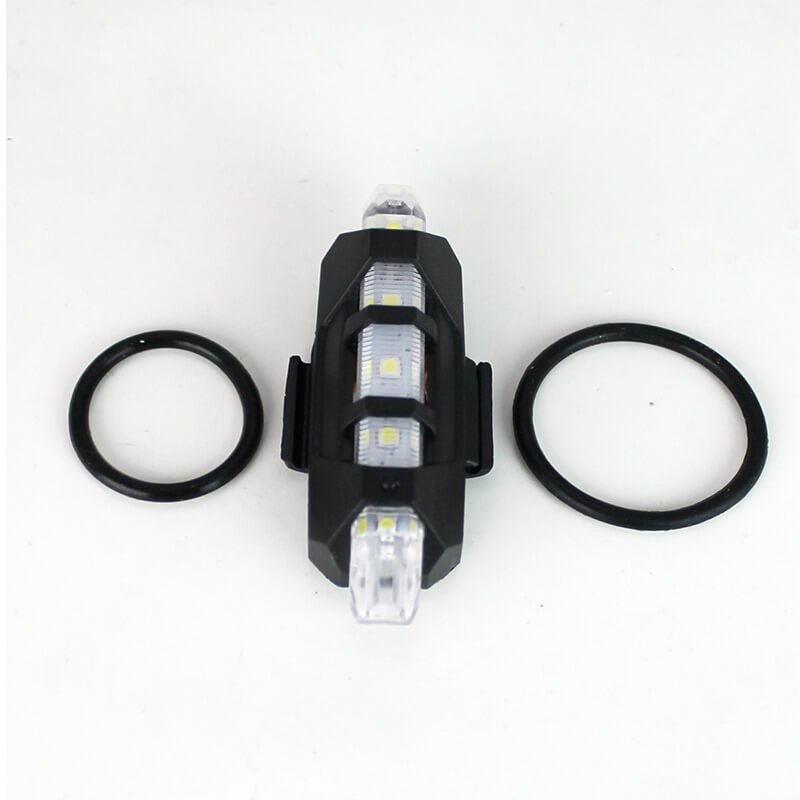 Luz Trasera 5 Leds Blanco Recargable 4 Modos