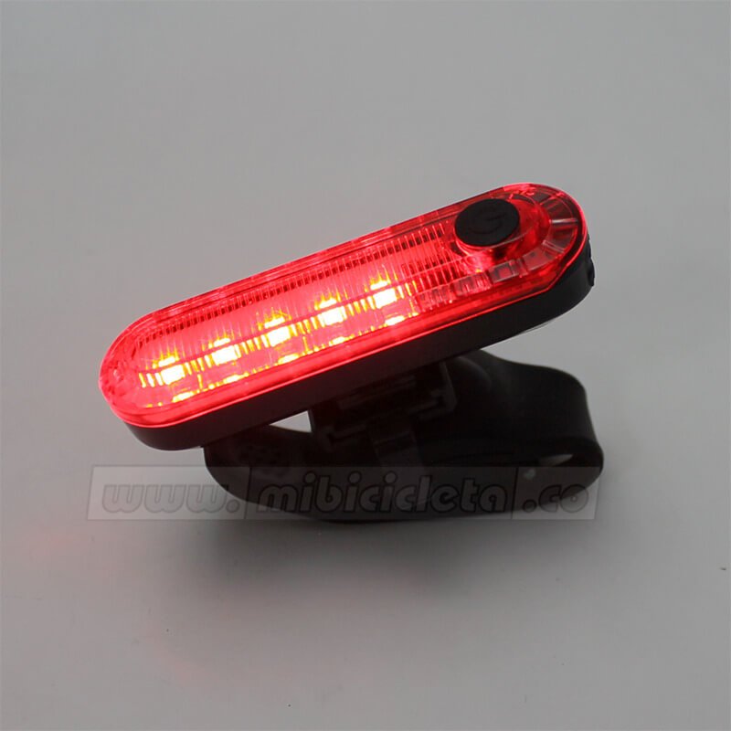 Luz Trasera/Delantera 5 Leds Rojo Volcano Recargable 4 Modos Rbk056 - Imagen 2