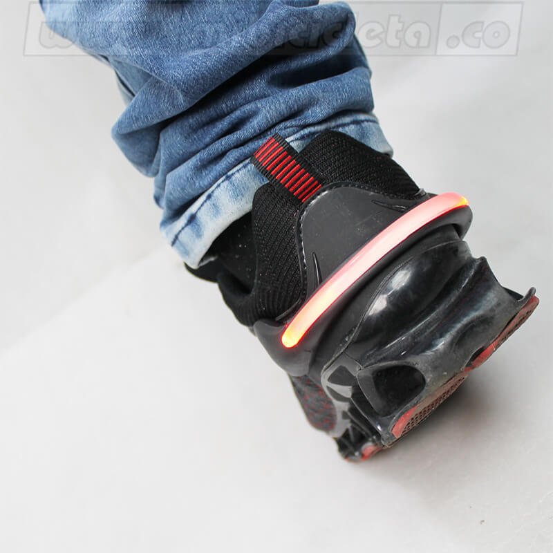 Luces Para Pantalon/Calzado Leds Rojo Tipo Diadema Reflectiva Yz606 (Par) - Imagen 3