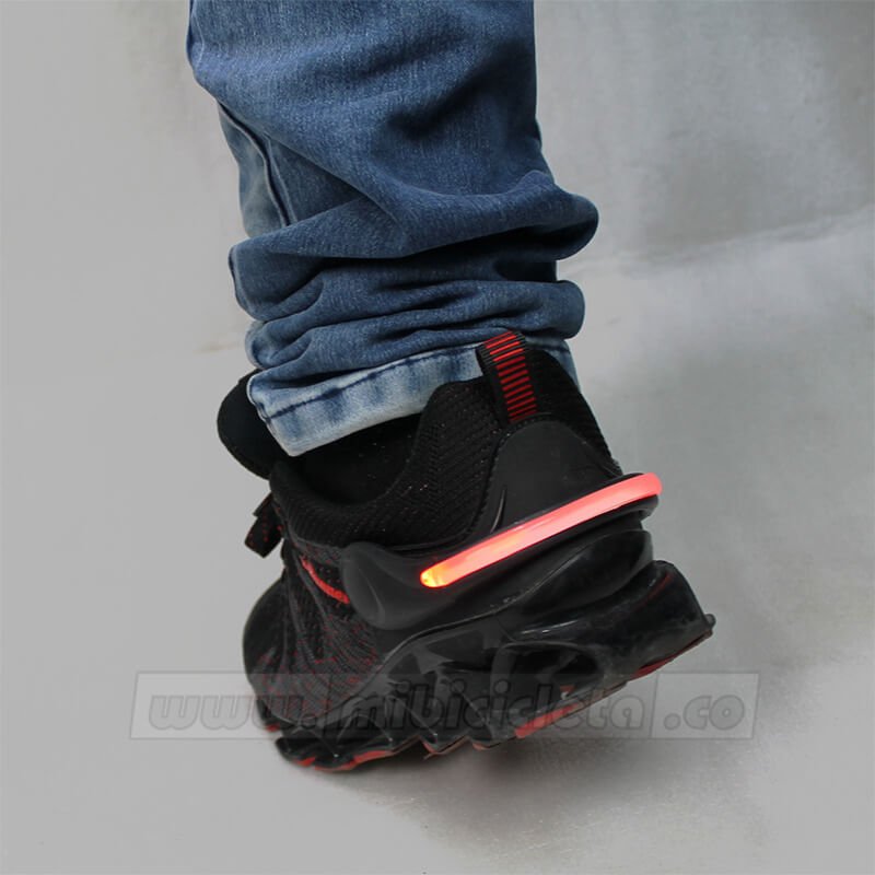 Luces Para Pantalon/Calzado Leds Rojo Tipo Diadema Reflectiva Yz606 (Par) - Imagen 2