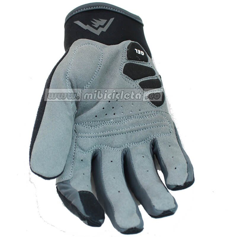 Guantes Ciclismo Largos Rocca Térmico Gel Negros - Imagen 2