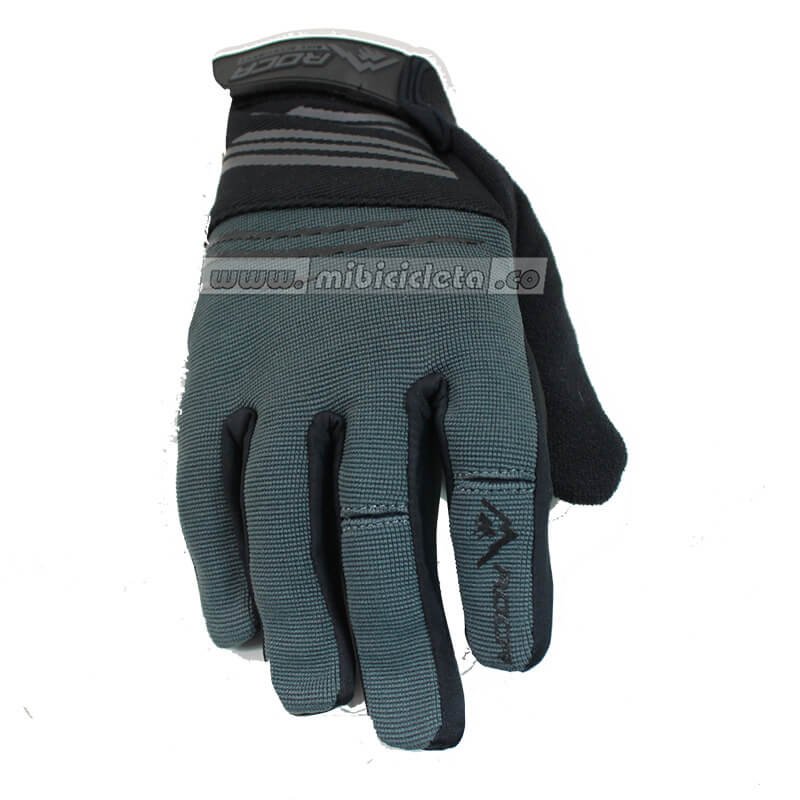 Guantes Ciclismo Largos Rocca Gris Palma Estampada