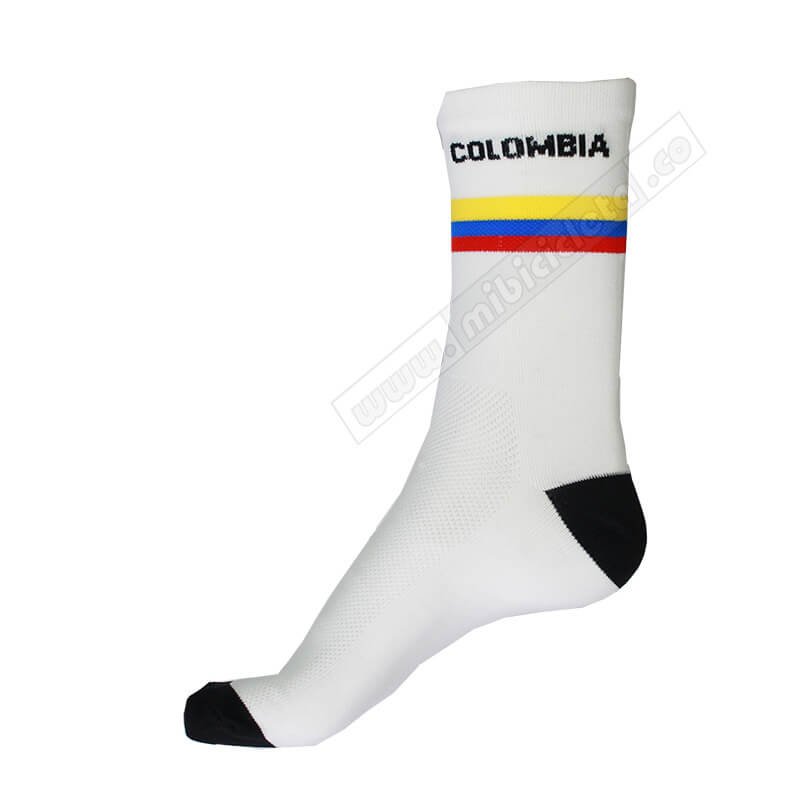 Medias Para Ciclismo Blanca Colombia 10-12