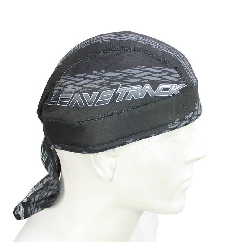 Pañoleta de Ciclismo Estampada Scalar Resortada Track Negra