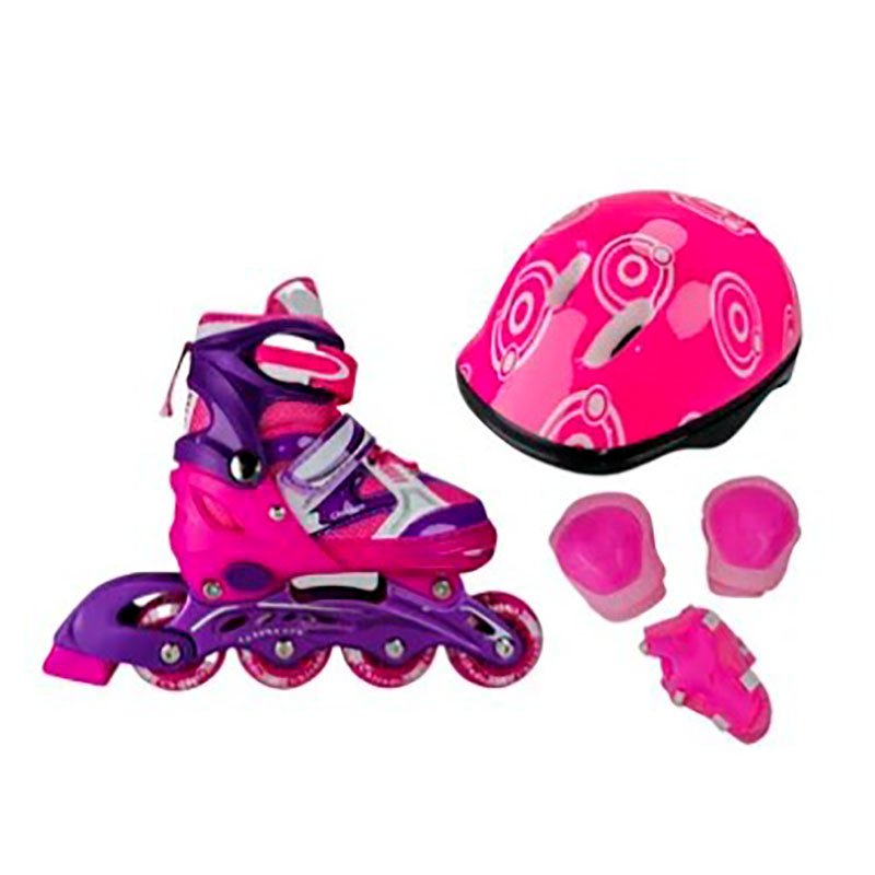 Patines Chicago Graduables + Kit de Protección Chasis Aluminio Ruedas con Luces