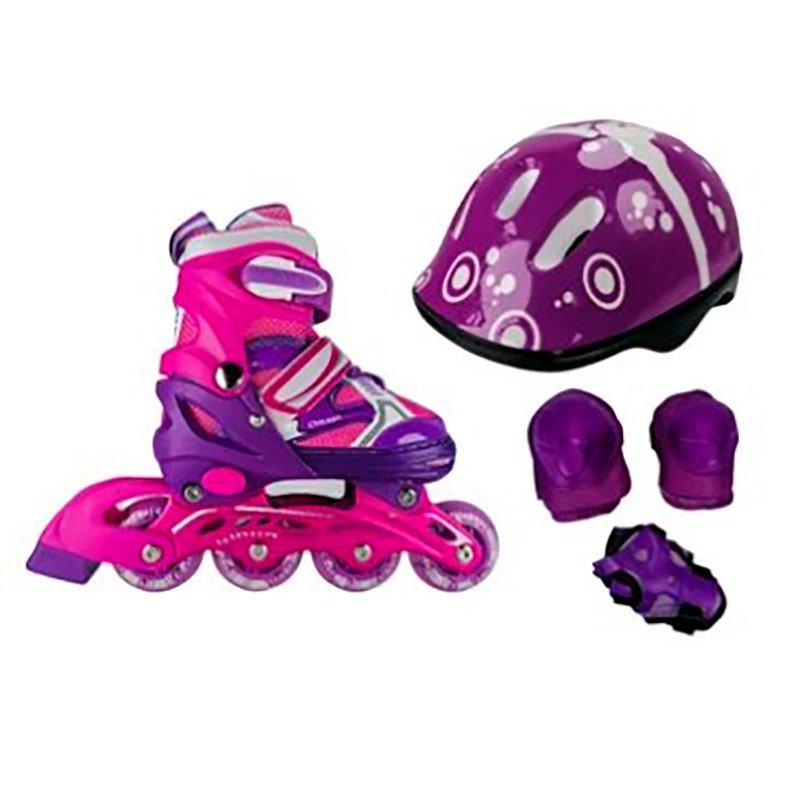 Patines Chicago Graduables + Kit de Protección Chasis Aluminio Ruedas con Luces - Imagen 4
