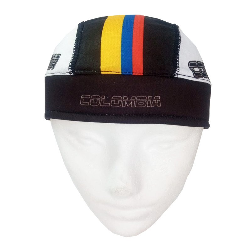 Pañoleta de Ciclismo Estampada Resortada Colombia23 Blanca-Negra - Imagen 2