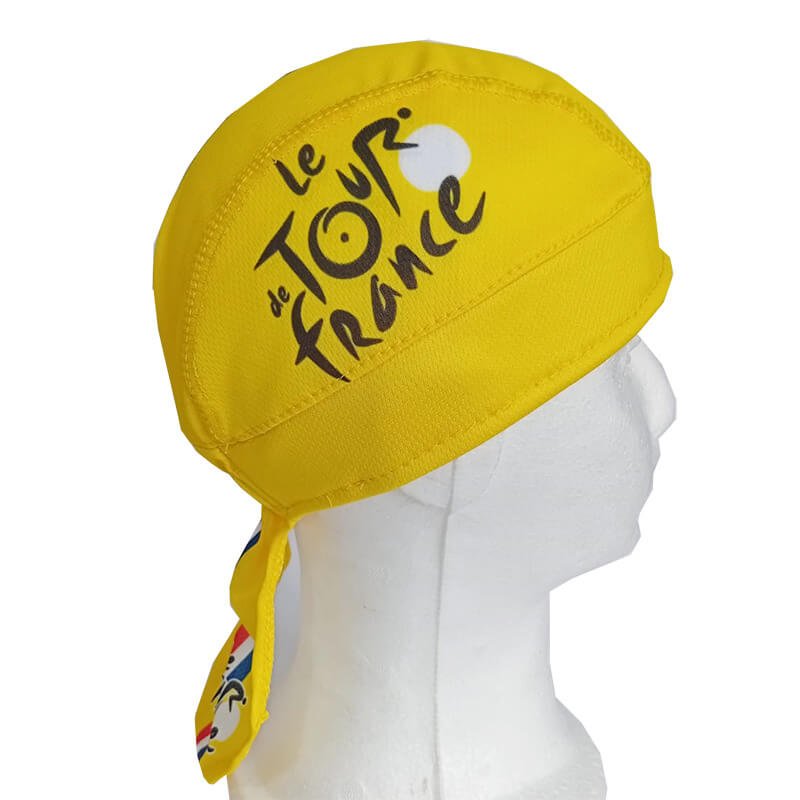 Pañoleta de Ciclismo Estampada 38 Resortada TDF Amarilla